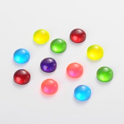 Mixed Color Transparent Resin Cabochons, Dome, Half Round, Mixed Color, 20x6~9mm