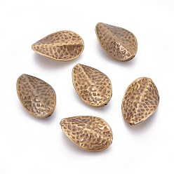 Bronze Antique Perles en alliage de style tibétain, torsion, sans plomb et sans cadmium, couleur de bronze antique, longueur d'environ 27.5 mm ,  largeur de 18 mm, épaisseur de 3mm, Trou: 1mm