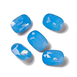 Air Blue Opal Opal Style K9 Glass Rhinestone Cabochons, Pointed Back & Back Plated, Octagon Rectangle, Air Blue Opal, 14x10x5mm