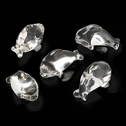 Quartz Crystal Synthetic Quartz Crystal Sculpture Display Decorations, for Home Office Desk, Dolphin, 20~21x36~37x18.5~19.5mm