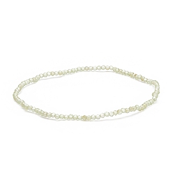 Péridot Bracelet extensible en perles de péridot naturel, bijoux en pierres précieuses pour femmes, large: 2 mm, diamètre intérieur: 2-1/4 pouce (5.7 cm)