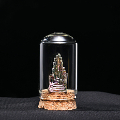 Bismuth Décoration d'affichage au bismuth brut naturel, ornements de pot de cloche de cloche de pierre d'énergie de reiki, arc, différentes formes et tailles, 30x55mm