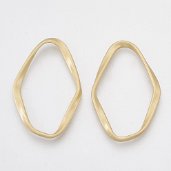 Matte Gold Color Smooth Surface Alloy Linking Rings, Oval, Matte Gold Color, 42.5x28x3mm