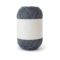 Slate Gray 175M Size 5 Linen & Polyester Crochet Threads, Embroidery Thread, Yarn for Lace Hand Knitting, Slate Gray, 1mm