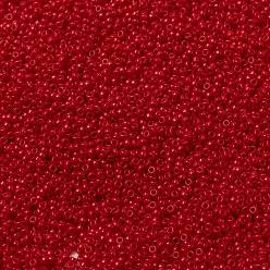 (RR408) Opaque Red MIYUKI Round Rocailles Beads, Japanese Seed Beads, 15/0, (RR408) Opaque Red, 15/0, 1.5mm, Hole: 0.7mm, about 250000pcs/pound