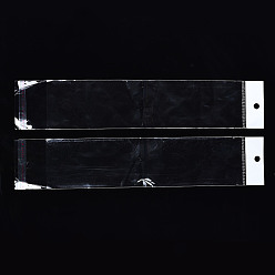 Прозрачный Целлофановые мешки с жемчужной пленкой, OPP материала, самоклеющаяся пломба, с отверстием для подвешивания, прямоугольные, прозрачные, 22x4 см, односторонняя толщина: 0.023 мм, внутренняя мера: 16~17x4 см, Доп: 4x2 см