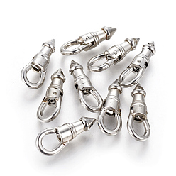 Stainless Steel Color 304 Stainless Steel Lobster Claw Clasps, Stainless Steel Color, 22.5~23x9x6mm, Hole: 2mm