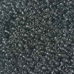 (9) Transparent Black Diamond Круглые бусины toho, японский бисер, (9) прозрачный черный ромб, 8/0, 3 мм, отверстие : 1 мм, Около 1111 шт / 50 г