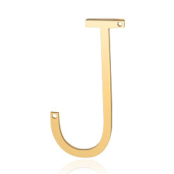 Letter J 201 соединительные звенья нержавеющие, буквы, золотые, letter.j, 37x19x1 мм, отверстие : 1 мм