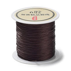 Coffee 6-Ply Round Nylon Thread, with Spool, Coffee, 0.4mm, about 54.68 Yards(50m)/Roll