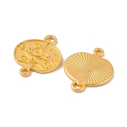 Oro Ajustes de conectores de aleación para esmalte., plano y redondo con perro, dorado, 24.5x19.5x1.5 mm, agujero: 2 mm