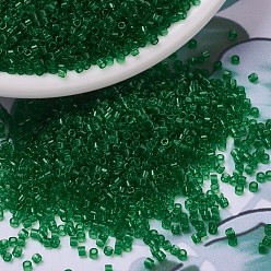 (DB0705) Transparent Vert Perles miyuki delica, cylindre, perles de rocaille japonais, 11/0, (db 0705) vert transparent, 1.3x1.6mm, trou: 0.8 mm, environ 10000 PCs / sachet , 50 g / sac