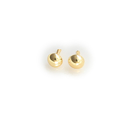 Golden Brass Head Pins, for Ghost Witch Baroque Pearl Making, Flat Round, Golden, 2.8mm