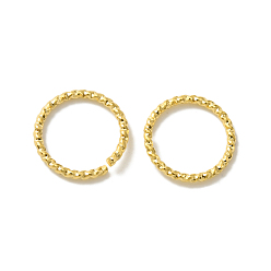 Real 24K Gold Plated Brass Twist Jump Rings, Lead Free & Cadmium Free, Open Jump Rings, Real 24K Gold Plated, 18 Gauge, 10x1mm, Inner Diameter: 8mm