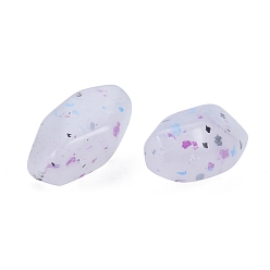 Chardon Perles acryliques opaques style pierre marbrée, nuggets, chardon, 19.5x12~12.5x9~9.5mm, Trou: 1.4mm