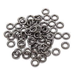 Gunmetal Tibetan Style Alloy Beads, Cadmium Free & Nickel Free & Lead Free, Rondelle, Gunmetal, 8x1.5mm, Hole: 5mm