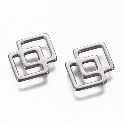 Stainless Steel Color 201 Stainless Steel Cabochons, Rhombus, Stainless Steel Color, 15.5x11x0.9mm