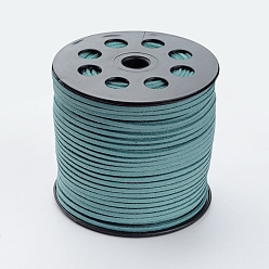 Light Sea Green Faux Suede Cord, Faux Suede Lace, Light Sea Green, 2.7x1.4mm, about 98.42 yards(90m)/roll