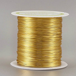 Gold Round Copper Wire Copper Beading Wire for Jewelry Making, Long-Lasting Plated, Gold, 22 Gauge, 0.6mm, about 59.05 Feet(18m)/roll