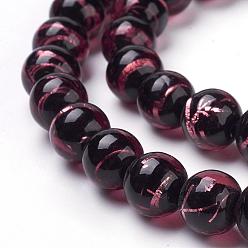 Flamant Perles de verre au chalumeau fait main, ronde, flamant, 10mm, Trou: 2mm, 40 pcs / chapelet, 14.57 pouce