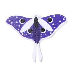 Bleu Ardoise Moyen Gros pendentifs en résine opaque, breloques animaux papillon, bleu ardoise moyen, 41.6x53x2mm, Trou: 1.4mm