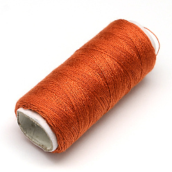 Шоколадный 402 полиэстер швейных ниток шнуры для ткани или поделок судов, цвет шоколада, 0.1 мм, около 120 м / рулон, 10 рулонов / мешок