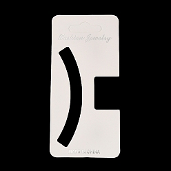 Белый Картонная бумажная заколка для волос, демонстрационные карточки с заколками для волос, прямоугольные, белые, 13x6x0.05 см, отверстие : 29x10 мм