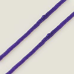 Bleu Ardoise Foncé Fil de nylon pour la fabrication de bijoux, bleu foncé, 0.8 mm, environ 7~9 m/rouleau