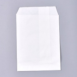 Aucun Motif Sacs en papier kraft, pas de poignées, sacs de stockage de nourriture, blanc, aucun motif, 15x10 cm