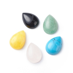 Pierre Mélangete Cabochons de pierres fines, pierre mixte, larme, couleur mixte, 25x18x7mm