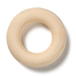 BurlyWood Anillos de unión de madera sin terminar, anillos de madera de macramé, rondo, burlywood, 25x6 mm, diámetro interior: 13 mm
