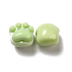 Green Yellow Opaque Resin Beads, Claw, Green Yellow, 14x15x13mm, Hole: 1.6mm
