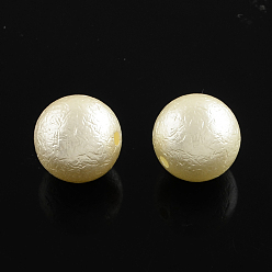 Blanc Antique Perles rondes en plastique imitation abs, blanc antique, 8x7mm, trou: 2 mm, environ 1900 pcs / 500 g