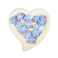 Bleu Ciel Clair Perles de silicone écologiques de qualité alimentaire star, perles à mâcher pour les jouets de dentition, Diy soins infirmiers colliers faisant, lumière bleu ciel, 27x27mm