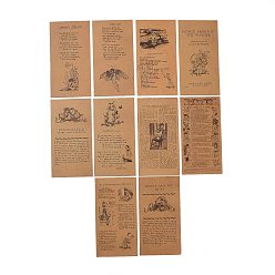 Others Scrapbook Kraft Paper Pad, for DIY Album Scrapbook, Greeting Card, Background Paper, Diary Decorative, Fairy Tale, 16x8.4cm, 60pcs/bag