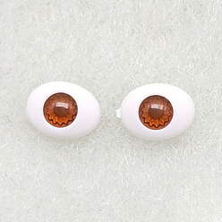 Tierra de siena Manualidades con globos oculares de muñecas de plástico, accesorios de horror de halloween, ojo del caballo, tierra de siena, 10 mm