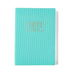 Turquoise 2023 Notebook with 12 Month Tabs, Weekly & Monthly & Daily PU Cover Planner, for Scheduling, Turquoise, 208x145x19mm
