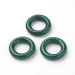 Myanmar Jade Natural Myanmar Jade/Burmese Jade Pendants, Dyed, Ring, 18x4mm, Hole: 10mm