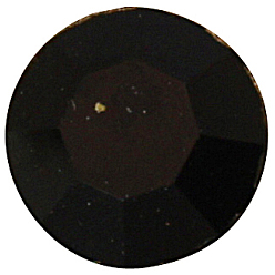 Jet Perles de strass d'argile polymère , perles de boule pave disco , Grade a, ronde, pp 9, jet, 6mm, Trou: 1.2mm