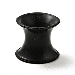 Черный Силиконовые затычки для ушей, туннельный расширитель уха для мужчин и женщин, чёрные, 9x10 мм, штифты : 6 мм