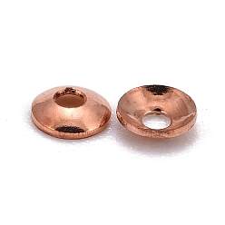 Rose Gold Brass Tiny Bead Cones, Rose Gold, 3x0.8mm, Hole: 1mm