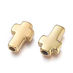 Golden 304 Stainless Steel Beads, Cross, Golden, 14~15x10x4mm, Hole: 2.7mm