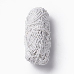 Blanc 3-ply polyester fil lumineux, lueur dans le fil noir, pour le tricot et le crochet, blanc, 1/8 pouces (3 mm), environ 27.34 yards (25m)/paquet