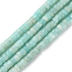 Amazonite Chapelets de perles amazonite naturelles  , perles heishi, Plat rond / disque, 4x2mm, Trou: 0.9mm, Environ 174 pcs/chapelet, 15.35 pouce (39 cm)