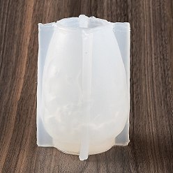 Blanc 3d pilier avec des moules en silicone pour bougies à faire soi-même, pour la fabrication de bougies parfumées, blanc, 11.15x8.5x7.9 cm