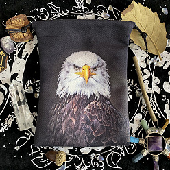 Owl Animal Print Velvet Jewelry Storage Drawstring Pouches, Rectangle Jewelry Bags, for Jewelry Storage, Owl, 18x13cm