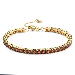 Siam Bracelet en strass, véritable bracelet à maillons en acier inoxydable plaqué or k, siam, 14 pouce (304 cm)