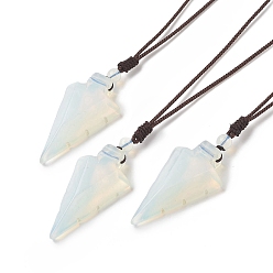 Opalite Collar con colgante de flecha de opalita, joyas de piedras preciosas para mujeres, 36.22 pulgada (92 cm)