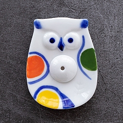 White Porcelain Incense Burners, Owl Incense Holders, Home Office Teahouse Zen Buddhist Supplies, White, 70x55x10mm