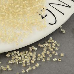 Jaune Clair 12/0 perles de rocaille de verre, intérieur couleurs, jaune clair, 2 mm, sur 30000 pcs / livre